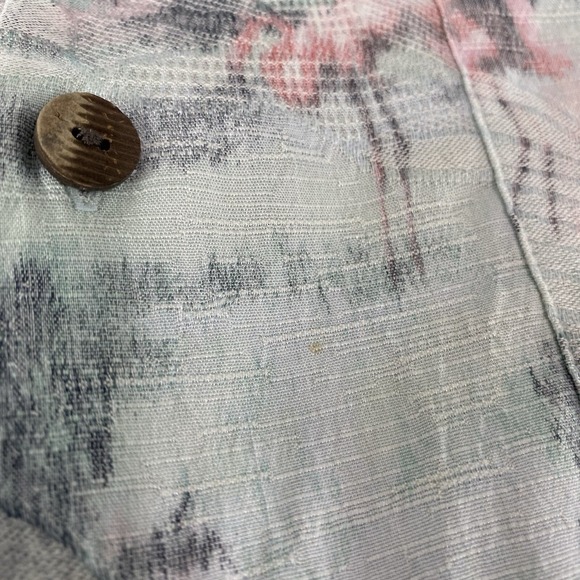 Tommy Bahama Shirt Men's XL Hawaiian Camp Shirt Silk Blend Floral Flamingos - Picture 12 of 12